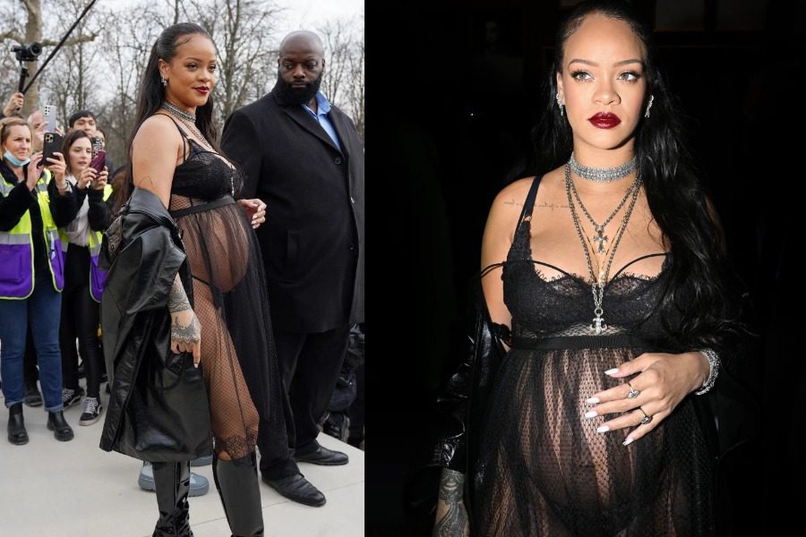 H Rihanna εμφανίστηκε με lingerie και έκανε χαμό στην Εβδομάδα Μόδας