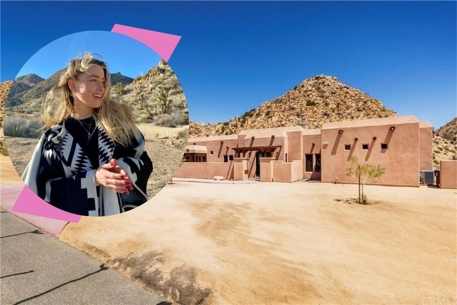 Το εκπληκτικό ροζ σπίτι της Amber Heard στην έρημο