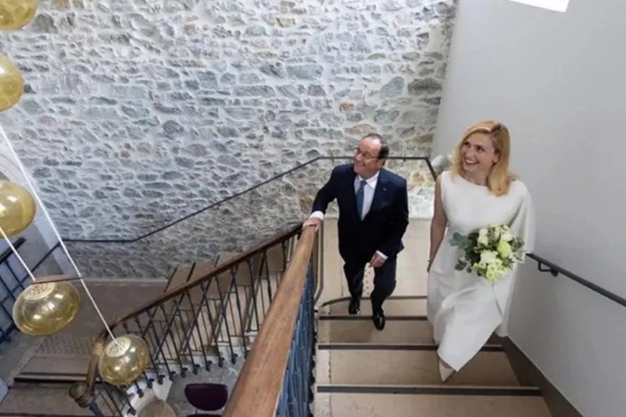Φρανσουά Ολάντ: Γαμπρός για πρώτη φορά στα 67 του