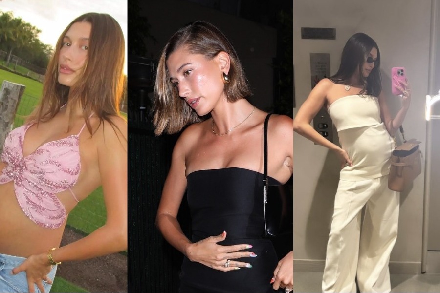 Maternity chic: Kάντο όπως η Hailey Bieber