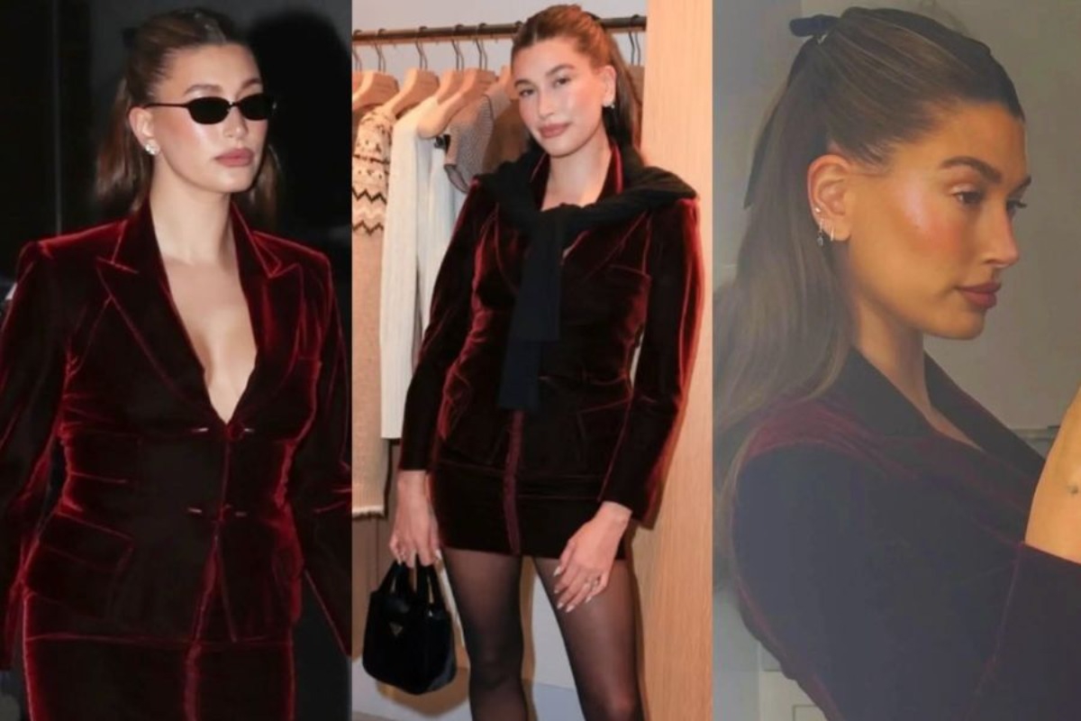 Η Hailey Bieber έδειξε το απόλυτο outfit των γιορτών