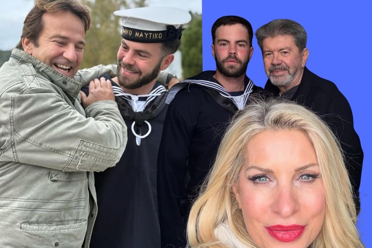 Ελένη Μενεγάκη: Με τον Γιάννη Λάτσιο και τον Μάκη Παντζόπουλο στην ορκωμοσία του γιου της
