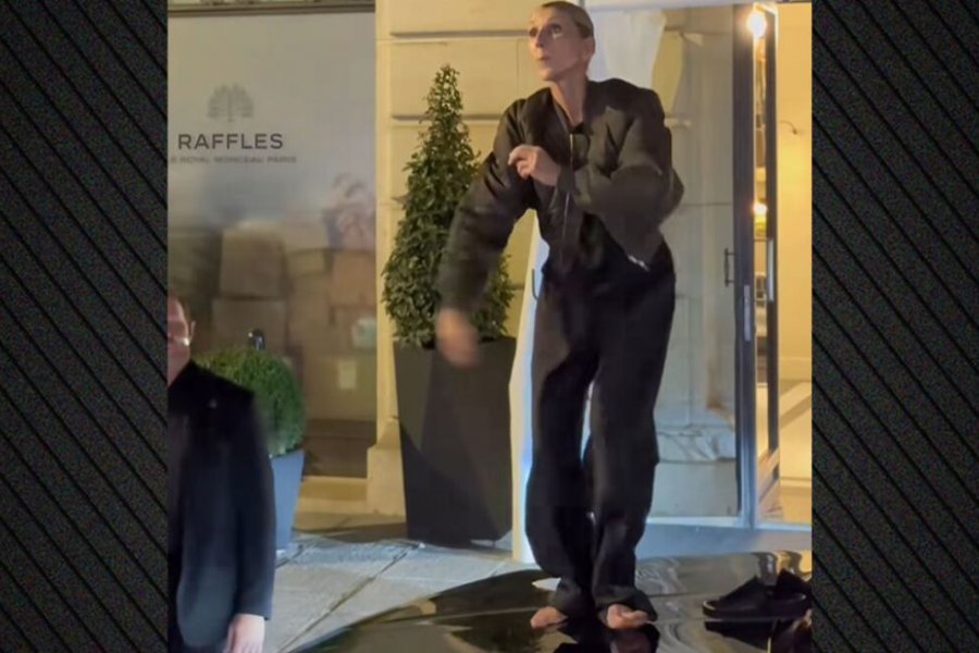 Σελίν Ντιόν: Χόρεψε ξυπόλυτη πάνω σε αυτοκίνητο έξω από ξενοδοχείο στο Παρίσι